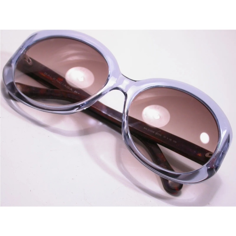Balenciaga Designer Blue/Clear Sunglasses Statement Frames RARE!!🕶️😎🕶️ - Picture 5 of 10